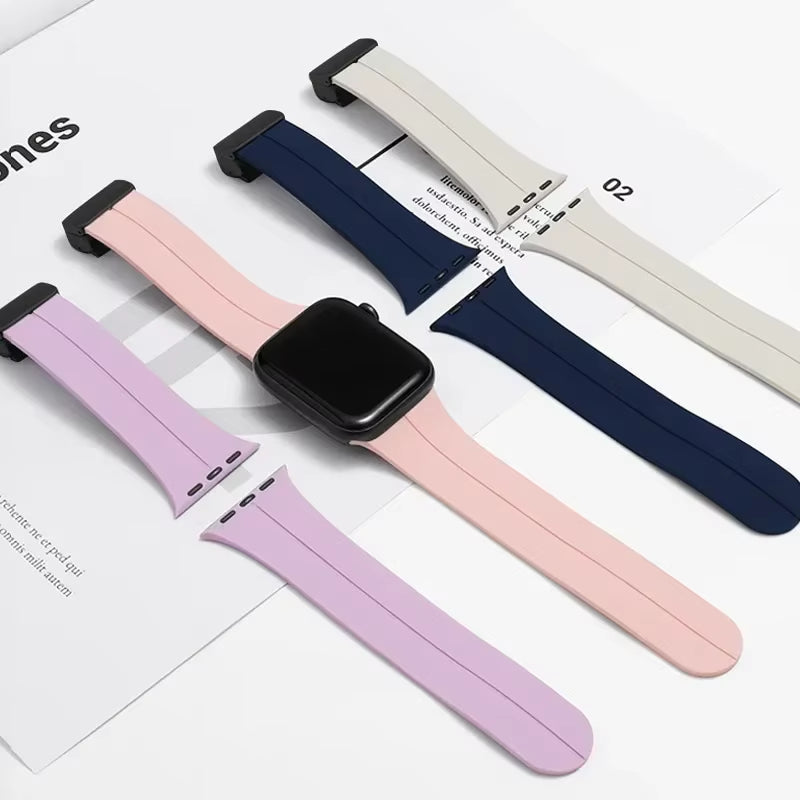 Magnetic Strap for Watch Ultra Band 49Mm 45 Mm Silicone Bracelet Iwatch Series 7 8 Se 6 5 3 44Mm 45Mm 40Mm 41Mm 42Mm 38Mm