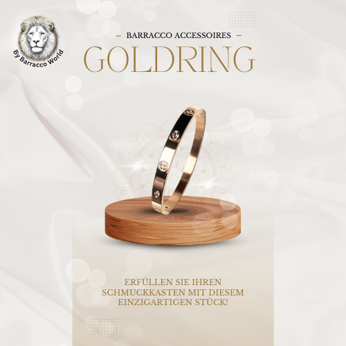 Goldfarbener Zirkon-Armreif