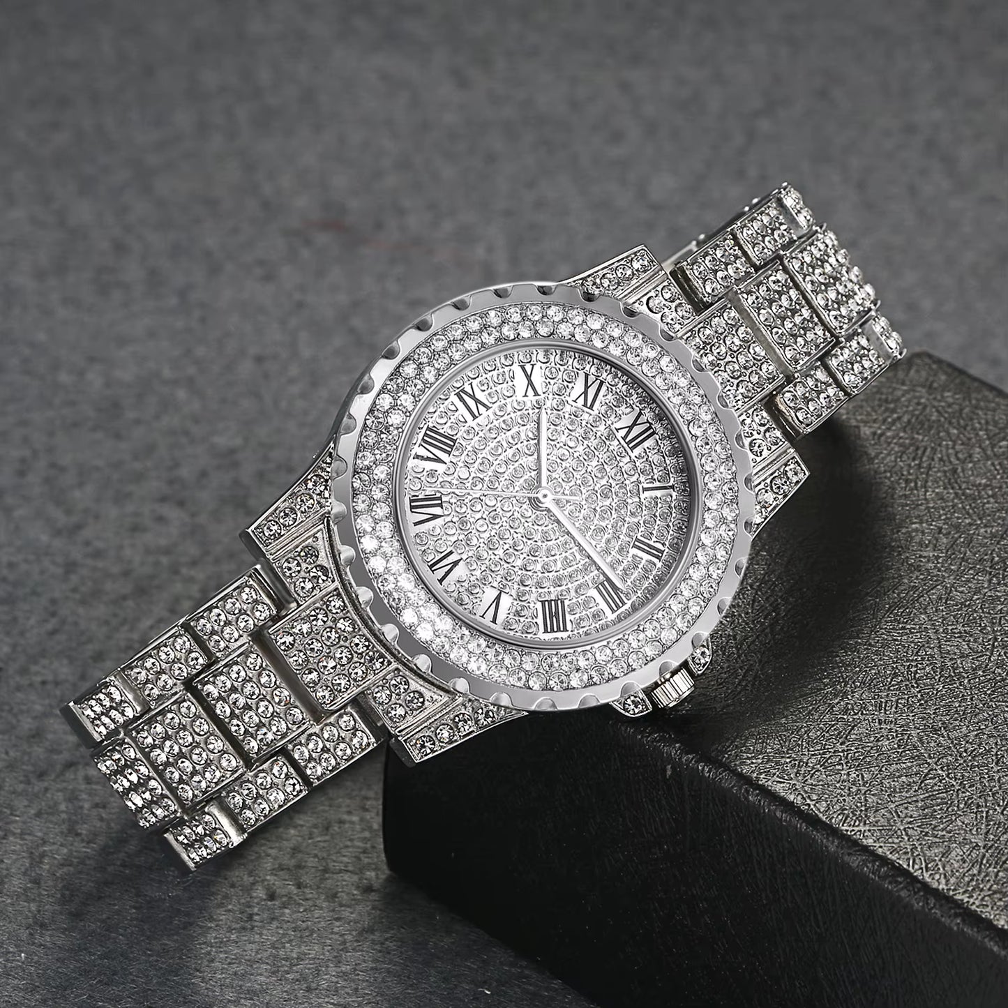 Men Watches Top Brand Luxury Watch Gold Silver Color Diamond Watch for Men Waterproof Wristwatch Relogio Masculino