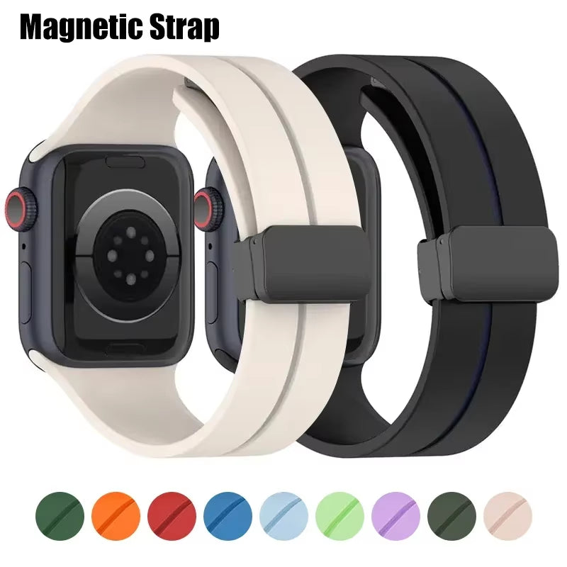 Magnetic Strap for Watch Ultra Band 49Mm 45 Mm Silicone Bracelet Iwatch Series 7 8 Se 6 5 3 44Mm 45Mm 40Mm 41Mm 42Mm 38Mm
