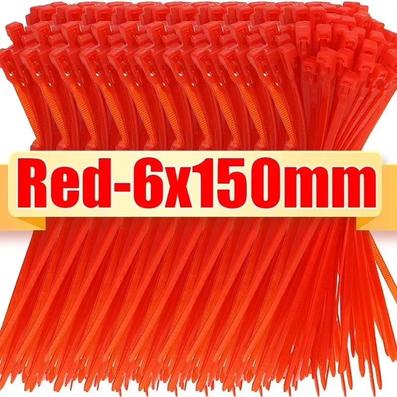 100/1000Pcs Releasable New Nylon Cable Ties Reusable Adjustable Self-Locking Loose Slipknot Zip Tie Organizer Binder Lock Straps