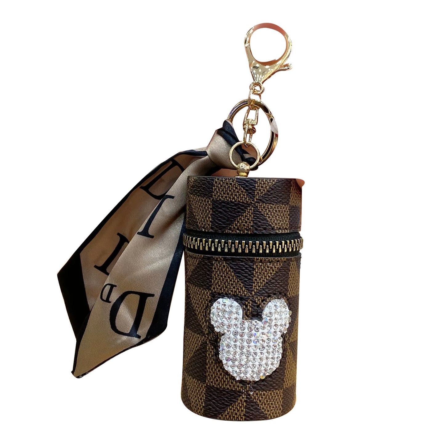 Diamond-Encrusted Lipstick Bag Key Chain Portable Change Purse New Headphone Bag Wholesale Bag Pendant Decoration
