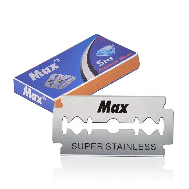 10/50/100 PCS Stainless Steel Razor Blade Old-Fashioned Manual Double-Sided Razor Blade Hairdressing Barber Shop Tools