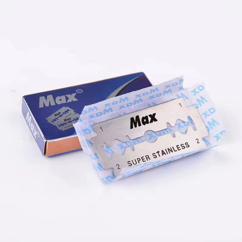 10/50/100 PCS Stainless Steel Razor Blade Old-Fashioned Manual Double-Sided Razor Blade Hairdressing Barber Shop Tools