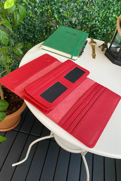 Tampa - Genuine Leather Large Wallet with Phone Compartment