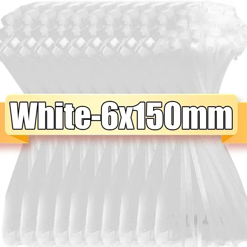 100/1000Pcs Releasable New Nylon Cable Ties Reusable Adjustable Self-Locking Loose Slipknot Zip Tie Organizer Binder Lock Straps
