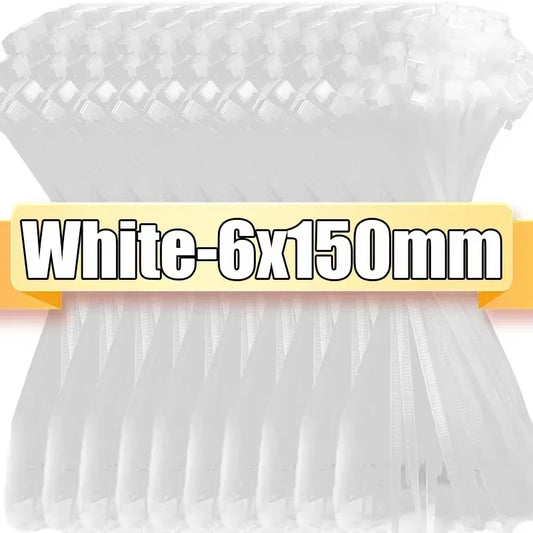 100/1000Pcs Releasable New Nylon Cable Ties Reusable Adjustable Self-Locking Loose Slipknot Zip Tie Organizer Binder Lock Straps