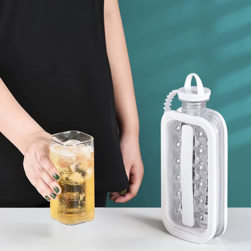 With Collapsible Ice Maker 2 in 1 Ice Hockey Puck Maker Grid Ice Cubes Ice Puck Mold Travel Travel Silicone Ice Grid