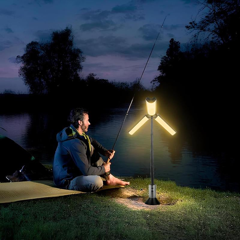 2 in 1 LED Work Light, 1 Count Portable Foldable Camping Light Flashlight, Multifunctional LED Light for Hiking, Camping, Fishing and Travel, Christmas Gift