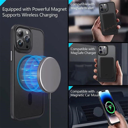 Hülle Für Iphone 16 15 14 13 12 11 Pro Max TPU Magsafe Handy Case Display Schutz