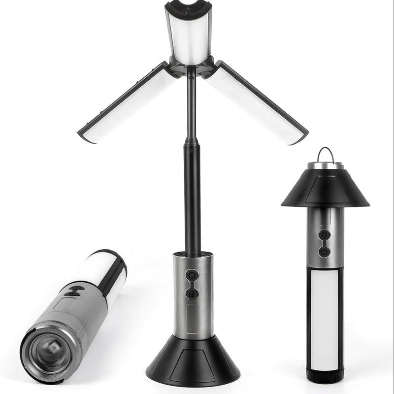 2 in 1 LED Work Light, 1 Count Portable Foldable Camping Light Flashlight, Multifunctional LED Light for Hiking, Camping, Fishing and Travel, Christmas Gift