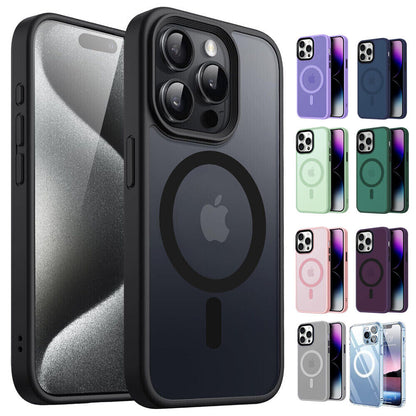 Hülle Für Iphone 16 15 14 13 12 11 Pro Max TPU Magsafe Handy Case Display Schutz